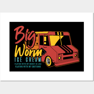 Retro Big Worm's Ice Cream Posters and Art